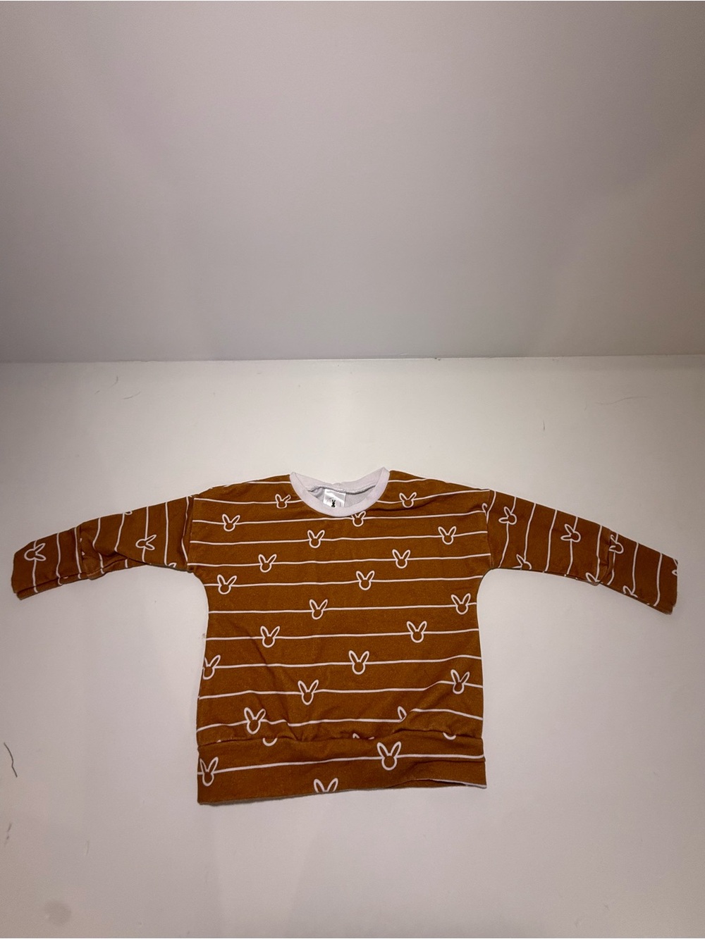 Fuzzy Butt Handmade Bunny Sweater | 3-12 Months | Brown